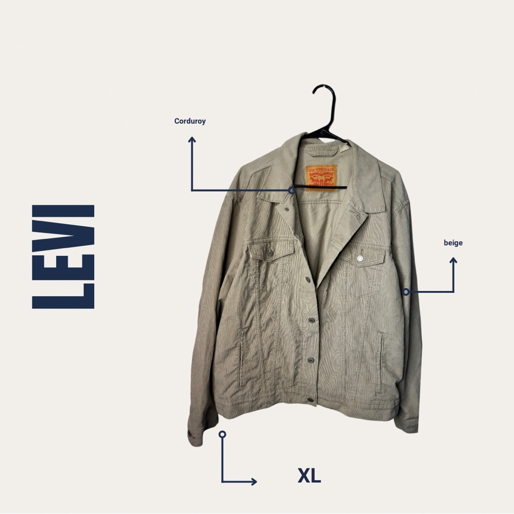 Levi's Beige Corduroy Bomber Jacket